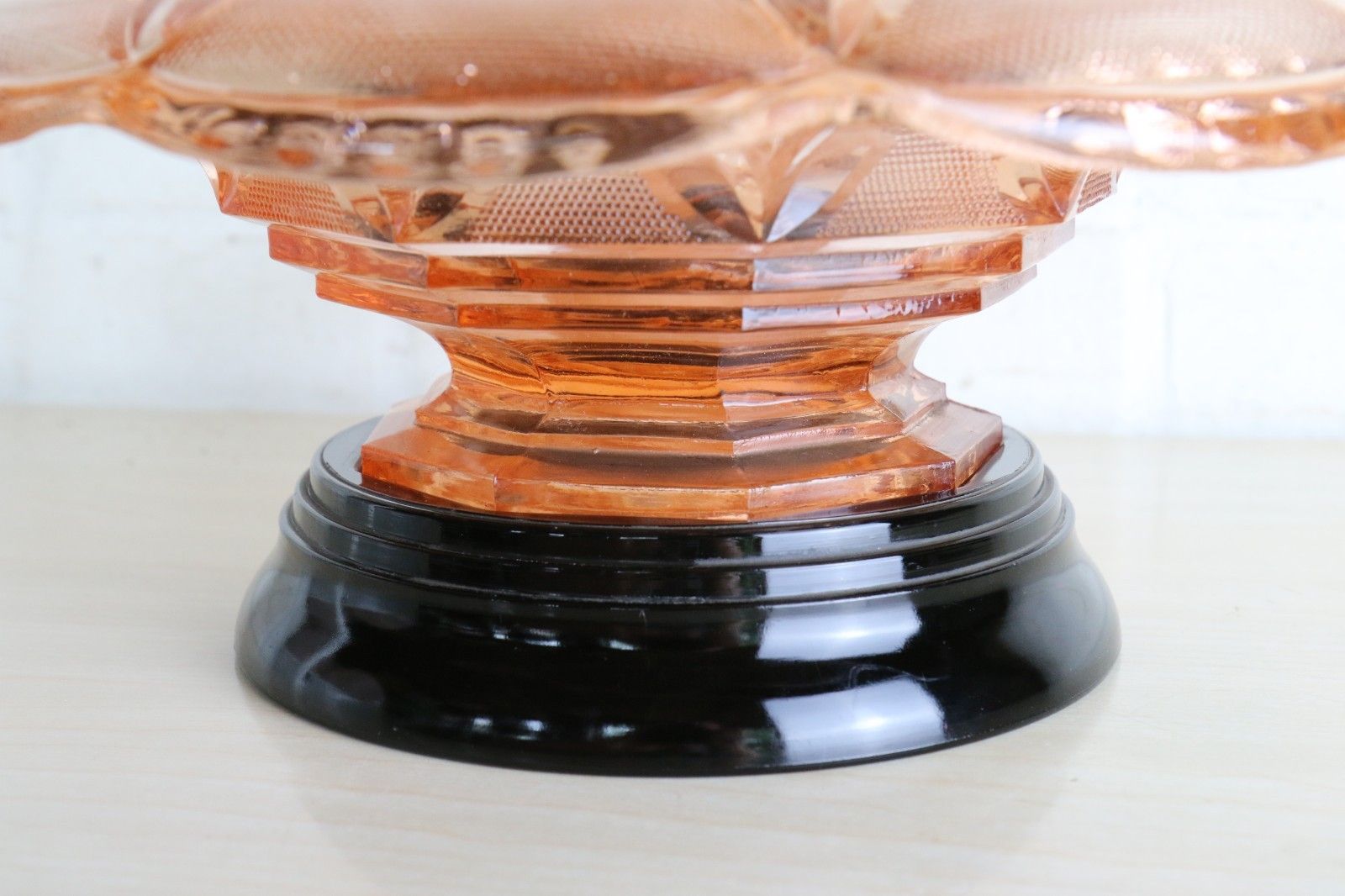 Art Deco Glass Centrepiece By Walther & Sohne Arabella Figure In Pink 1930s photo 155.0