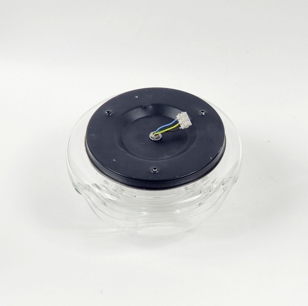 photo for sale Plafonnier mid-century Space Age en verre modèle Wave, par Koch & Lowy pour Peill & Putzler, Allemagne, années 1970