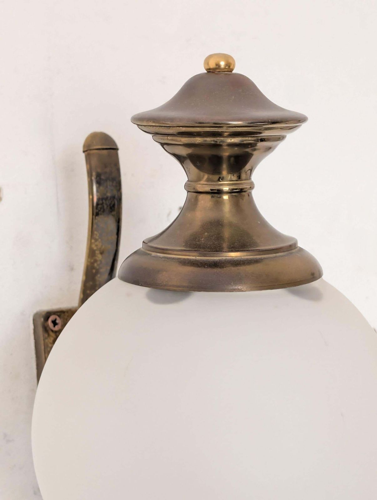 Mid Century Italian Murano Glass Sconces Wall Lights In Glass Brass, 1960s photo 1341.0