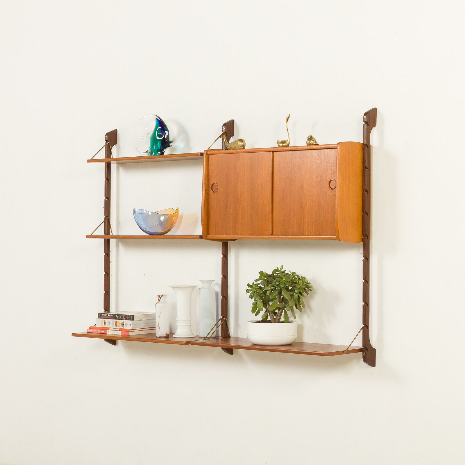 Small Ergo Teak Wall Unit By John Texmon, Norway 1960s