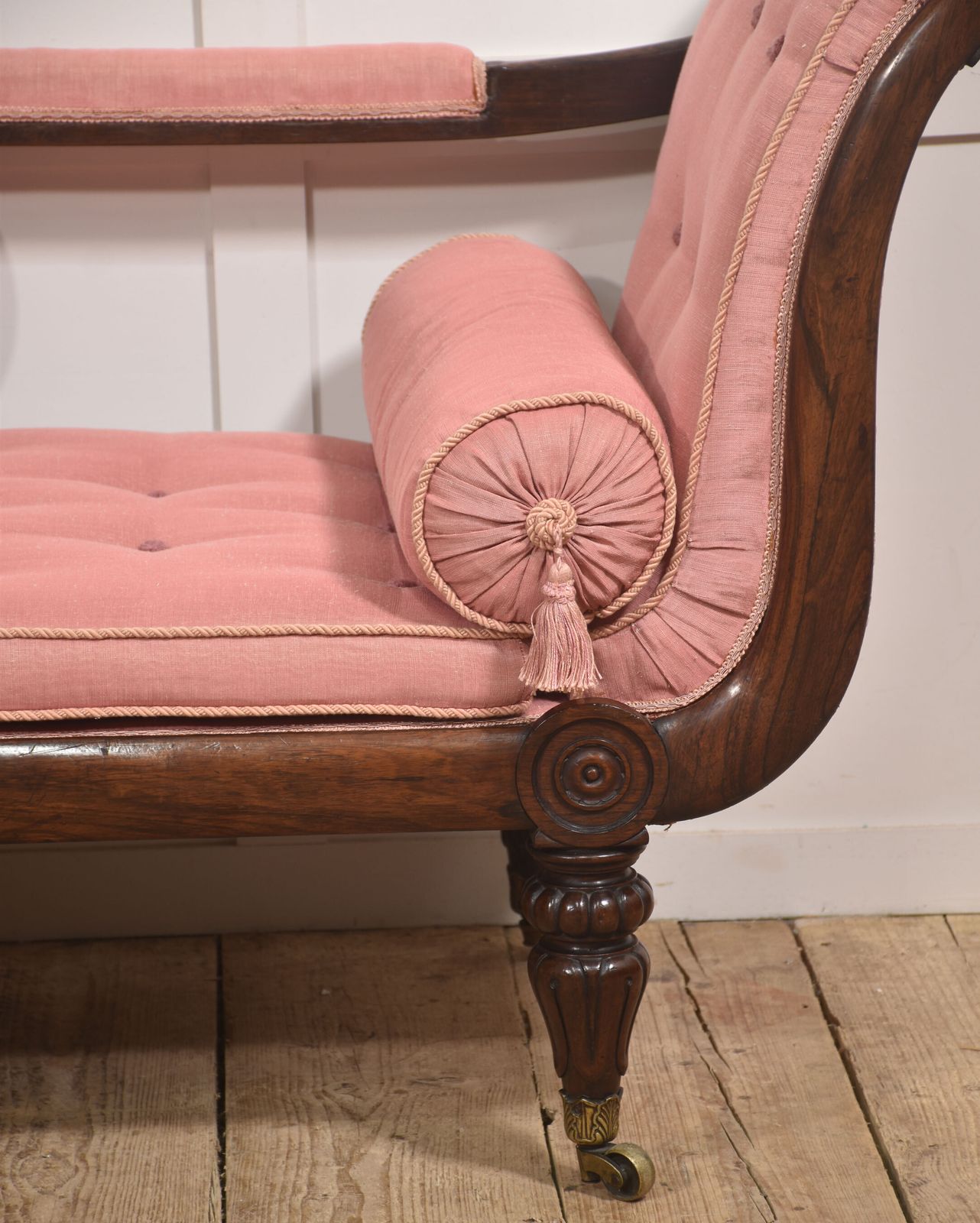 19th Century William IV Rosewood Chaise Longue photo vintage