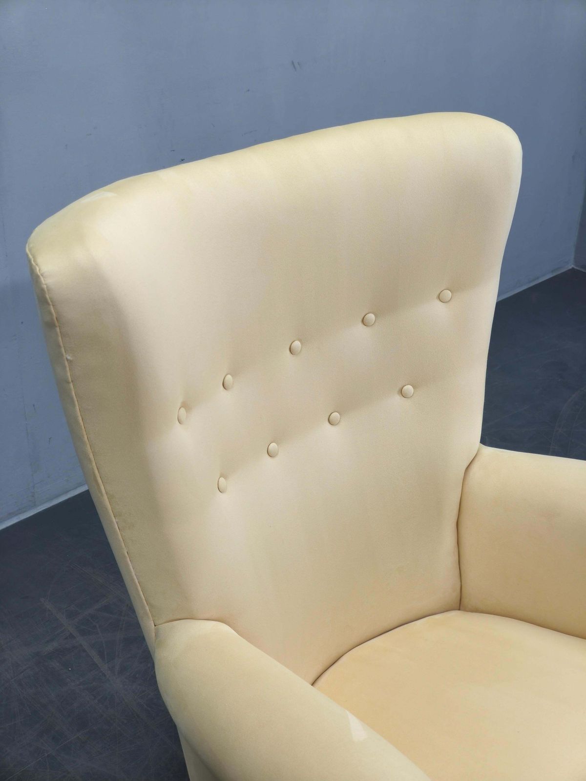 1950s Danish High Back Wing Lounge Chair Newly Reupholstered photo Furniture
