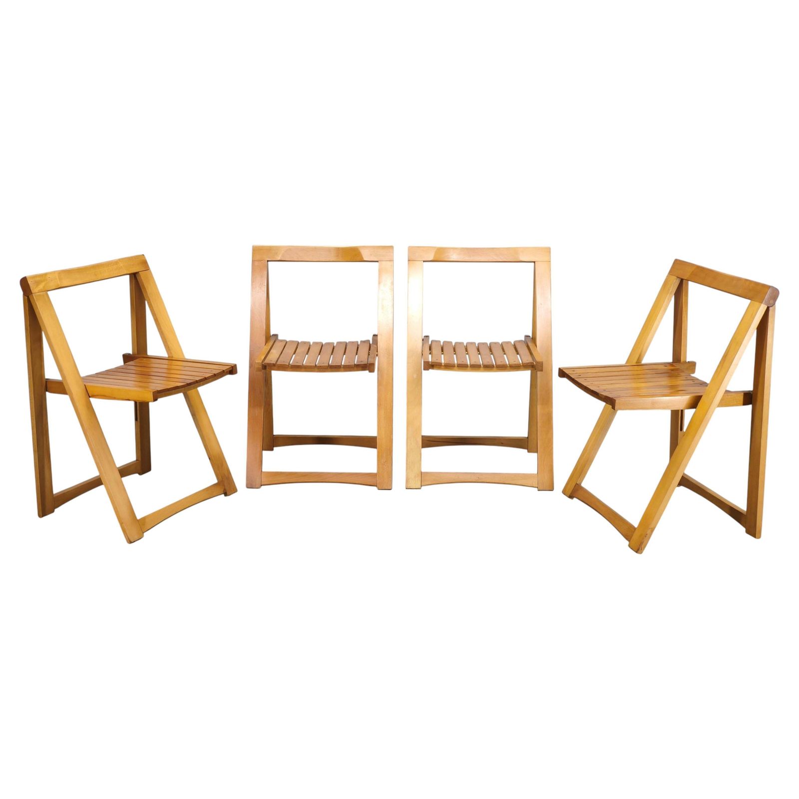 Set Of 4 Trieste Folding Chairs By Aldo Jacober For Alberto Bazzani