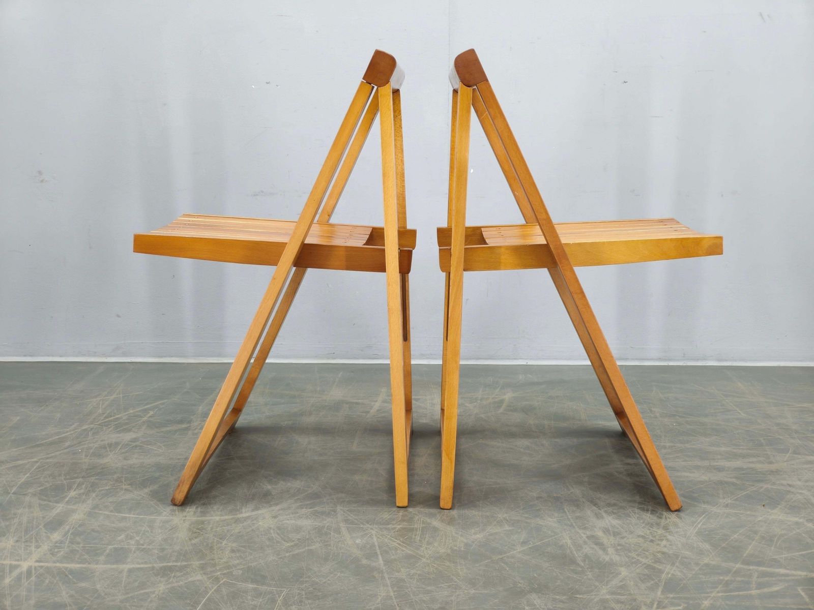 photo furniture Lot de 4 chaises pliantes Trieste par Aldo Jacober pour Alberto Bazzani