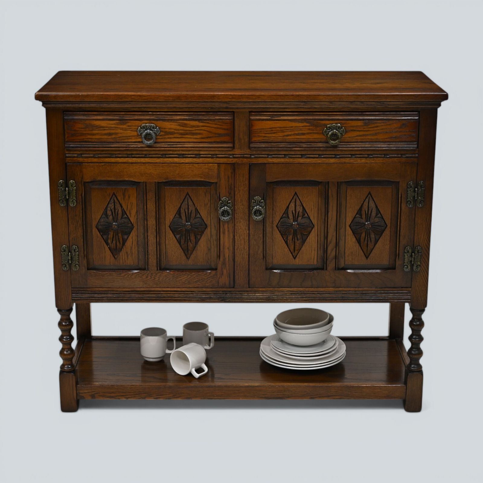 Old Charm Cupboard/Server Light Oak Finish #2241 Free Uk Delivery*