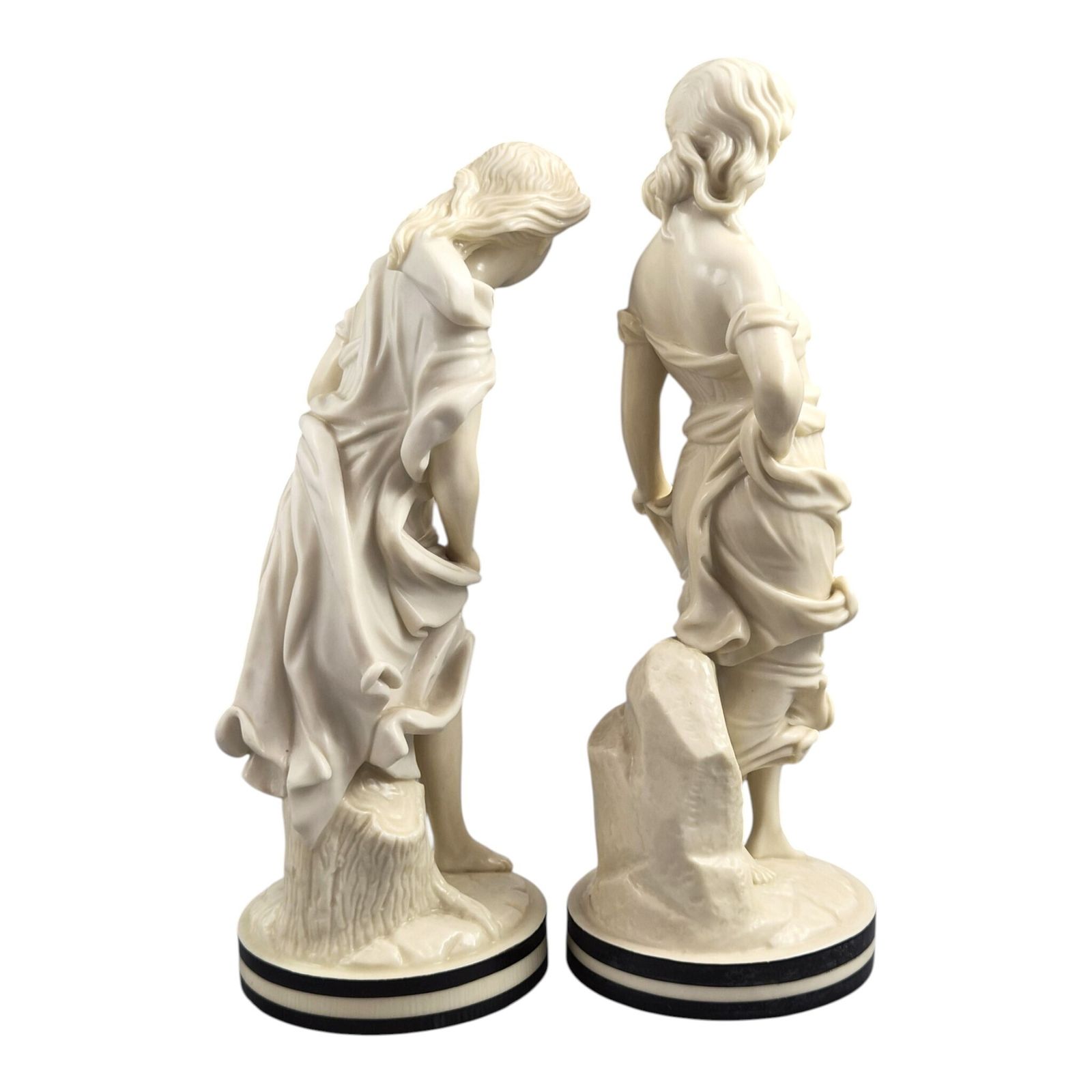 Royal Worcester "The Breezes" Porseleinen Figurenpaar door James Hadley, ca. 1865-1878 photo Kunst