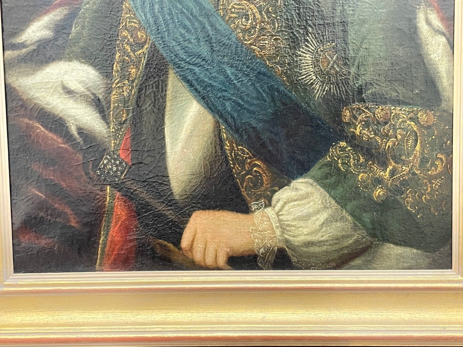 18e-eeuws olieverfportret hertog Anthony Ulrich Brunswick Lüneburg sjerp insigne Keizerlijke Orde van Sint-Andreas photo 14500.0