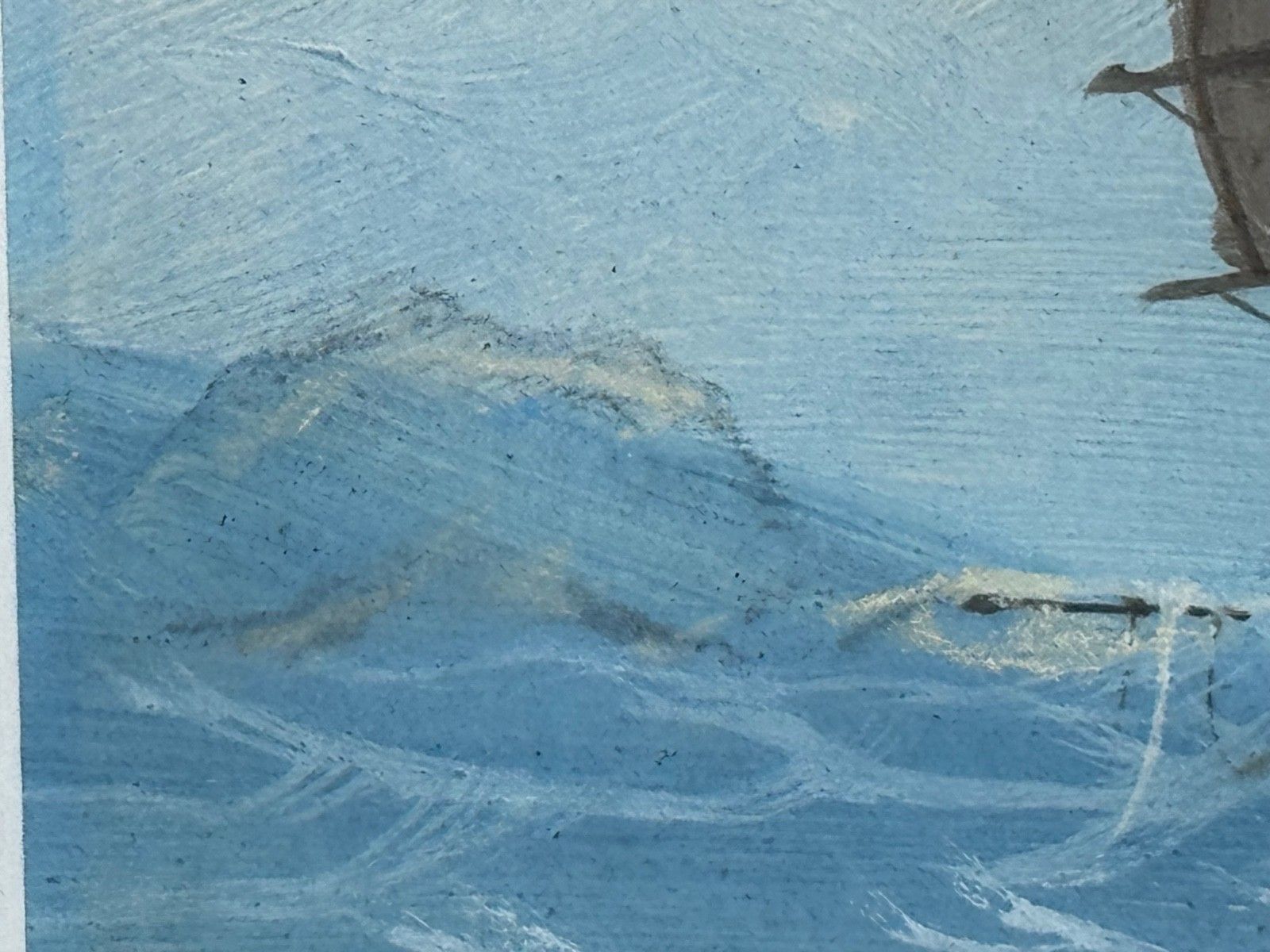 photo furniture Begin 20e eeuw, koloniale marineschildering, Outbound Junk On The Pearl River, Hong Kong