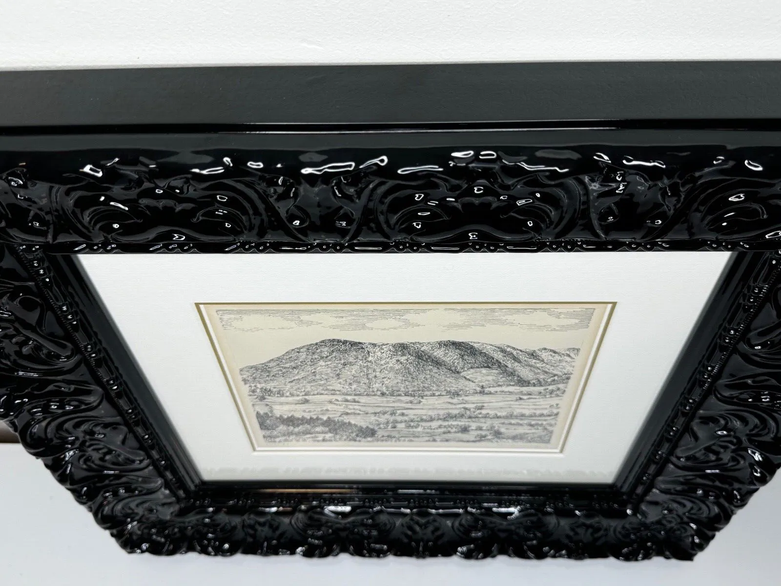 Mid-Century pentekening Low Fell From Lanthwaite Hill Lake District, gesigneerd door Alfred Wainwright photo vintage