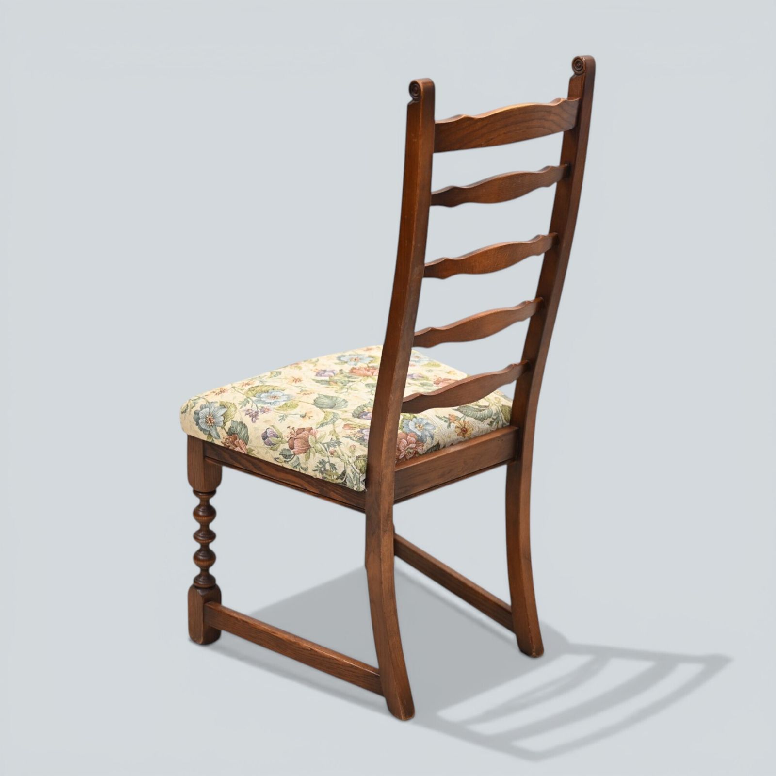6 Old Charm Ladderback Dining Chairs Drop In Seats Tudor Brown Free Uk Delivery* photo 347.0