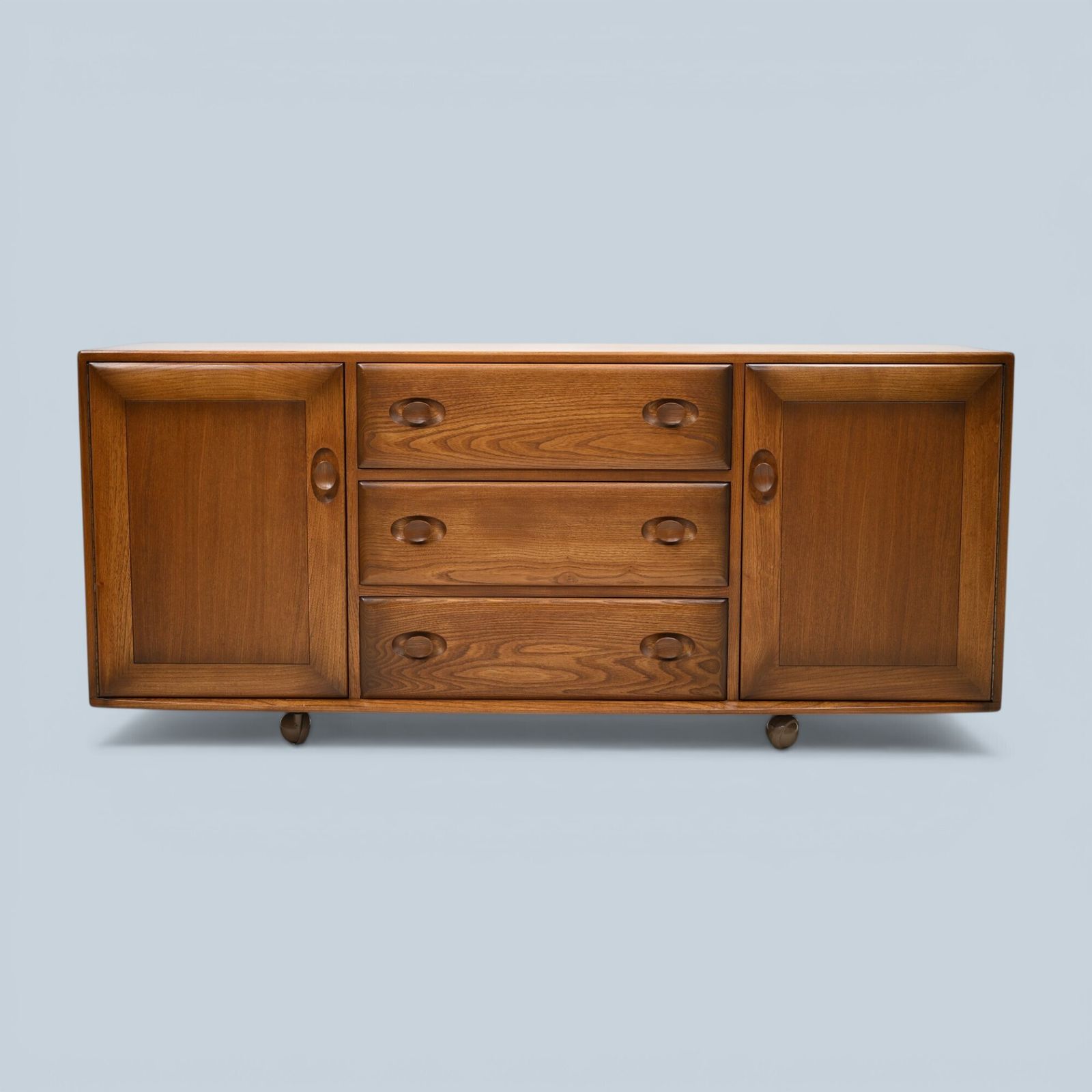 627.0 Ercol Windsor Sideboard Model Number 455 Golden Dawn Finish Free* Uk Delivery photo