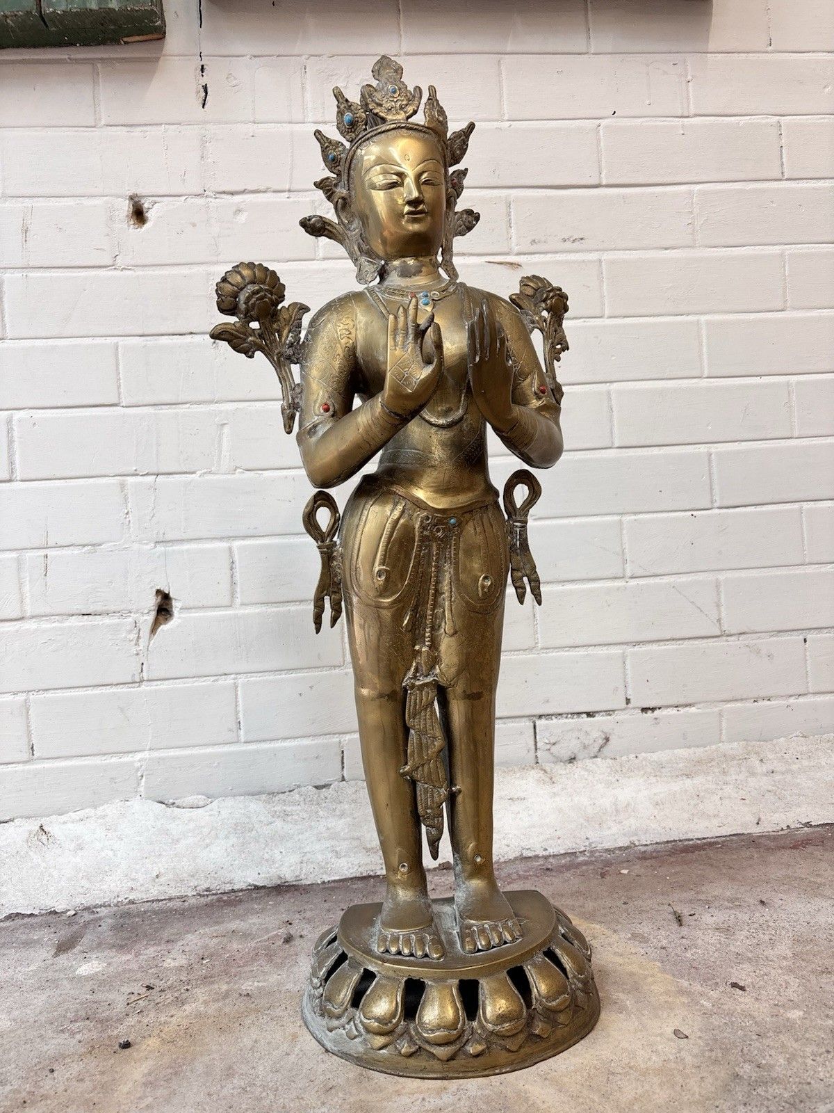 Early 20th Century Brass Buddhism Brass Figures. Indian. photo vintage
