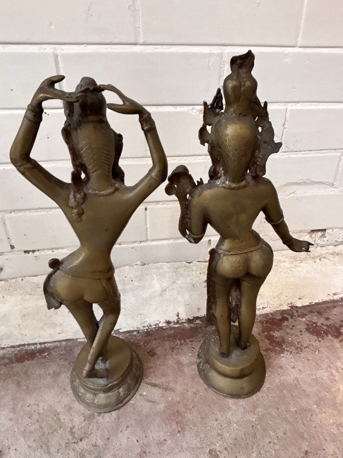 Art Early 20th Century Brass Buddhism Brass Figures. Indian. photo