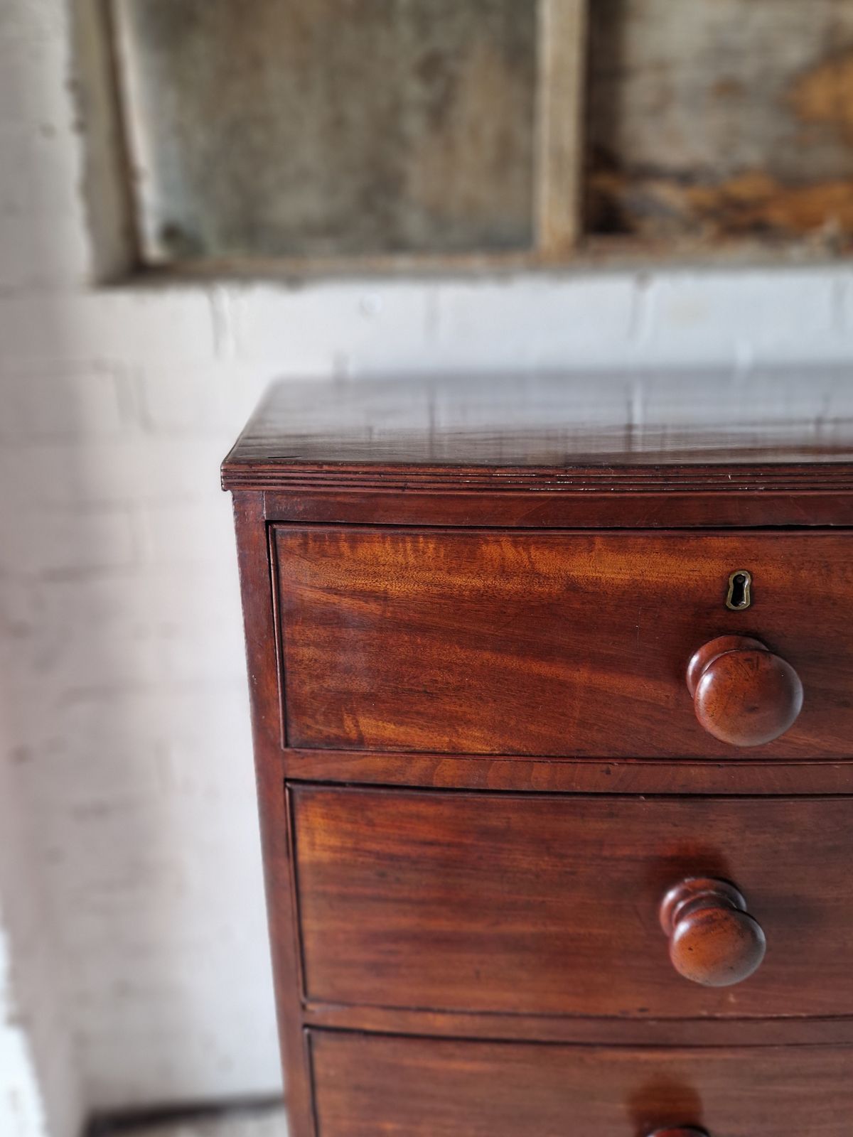 Antique Bowfront Chest Of Drawers photo vinterior