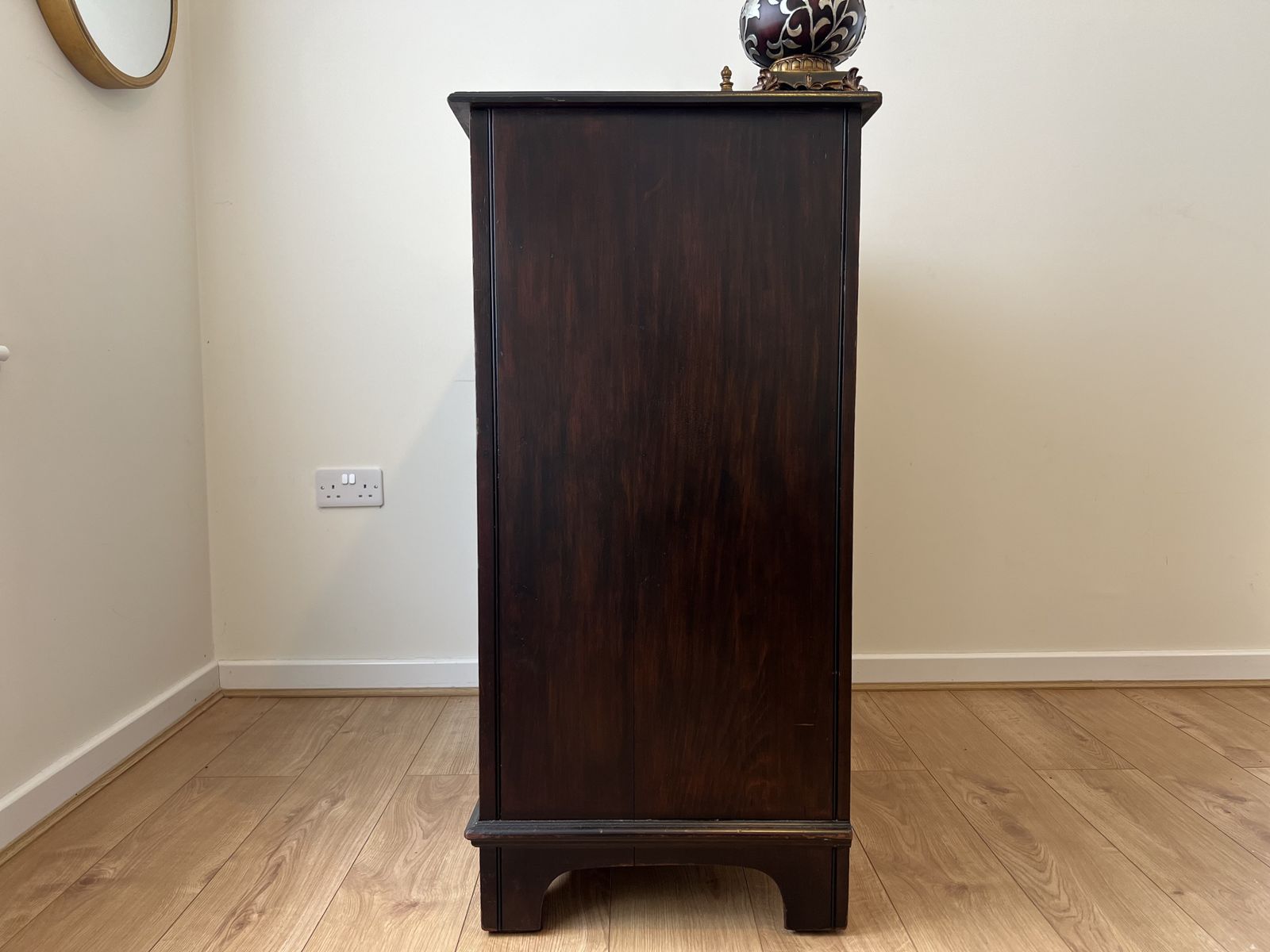 photo for sale Antique Mahogany Chest Of Drawers 1900 1920 Original Brass Handles