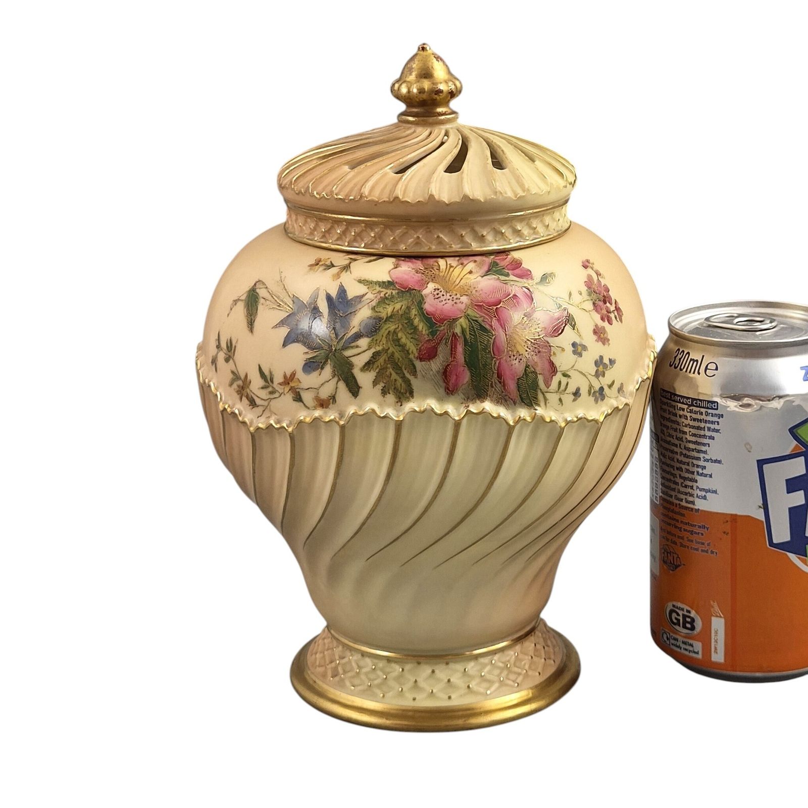 Royal Worcester Blush Ivory Pot Pourri Jar And Cover, England, 1903 photo buy