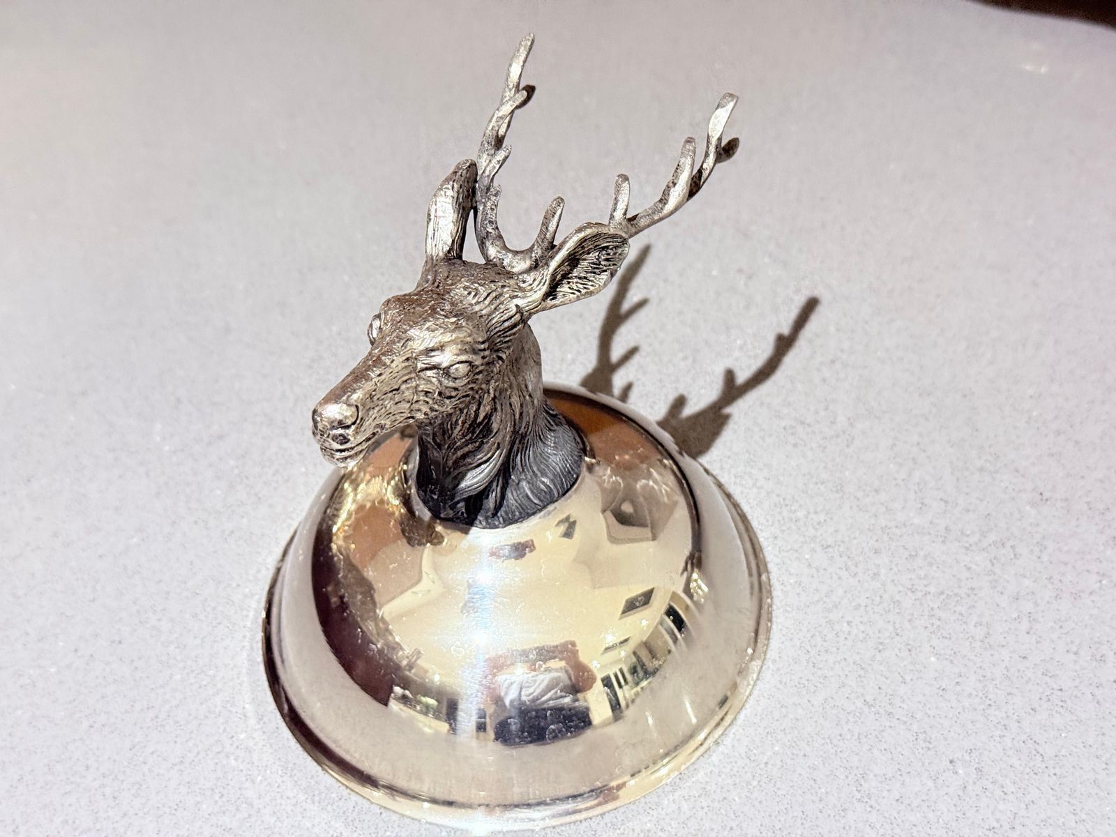 Italian Silver Plated Animal Head Liqueur Cups With Matching Serving Tray Set 6 photo Home Decor