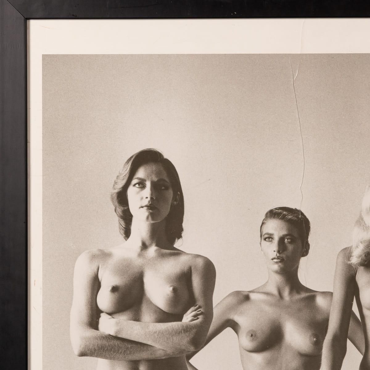 Vintage 20thc French They Are Coming Framed Poster By Helmut Newton C.1994 photo for sale