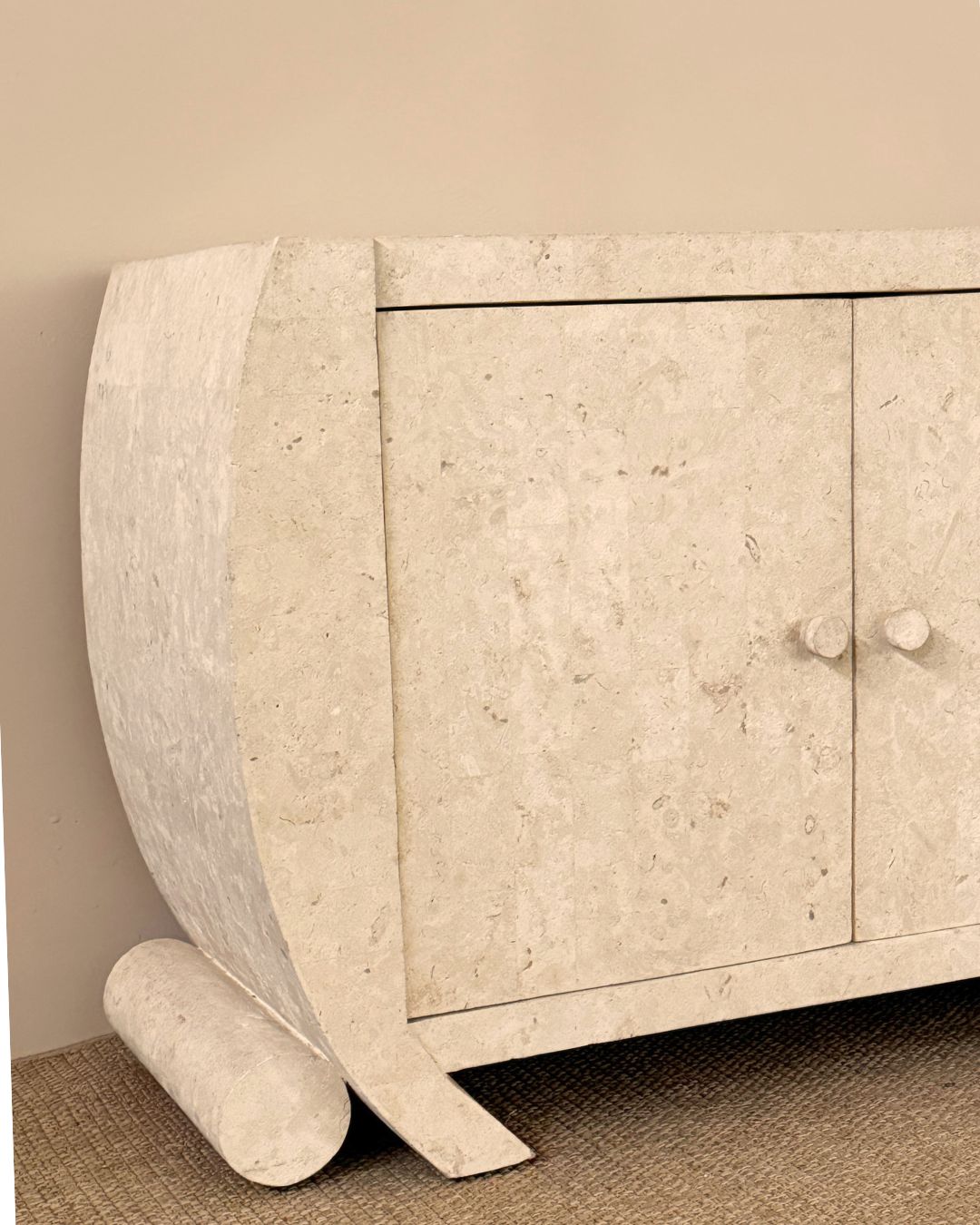 1970s Art Deco Revival Mactan Stone Cabinet photo Furniture