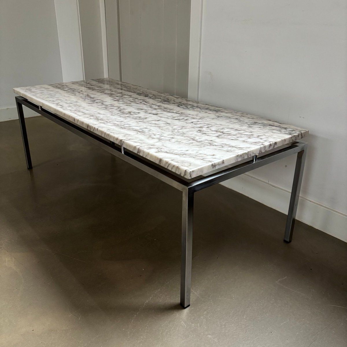 Vintage Coffee Table With Marble Top By Gerard Van Den Berg For T Spectrum, 1960s photo 515.0