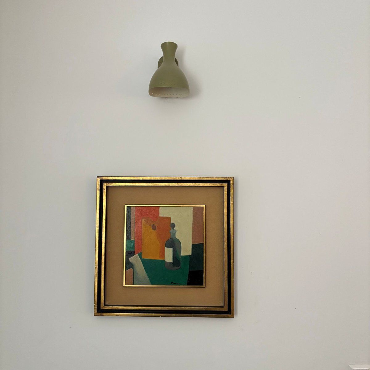 André Minaux, Still Life, Oil On Cardboard photo Art