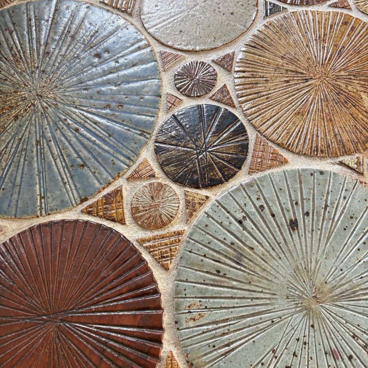 Ceramic And Wooden Side Or Coffee Table By Tue Poulsen For Haslev, Denmark, 1960s photo 1297.0