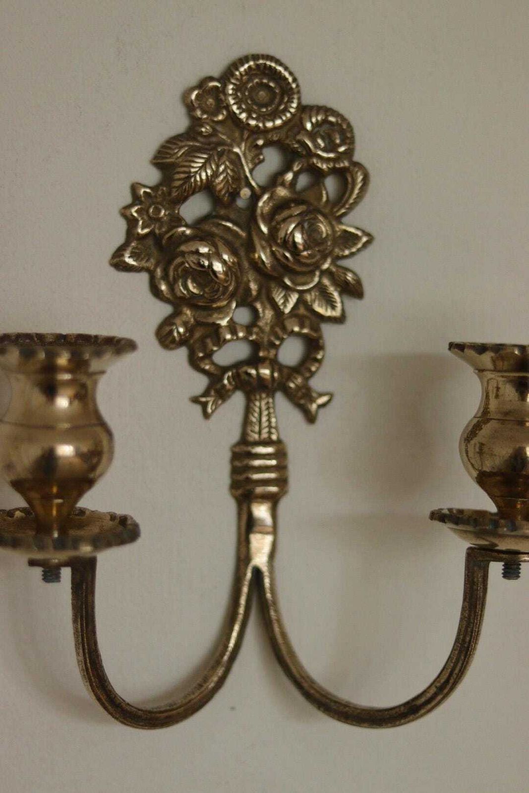 Pair Of Antique Swedish  Brass Sconces photo furniture