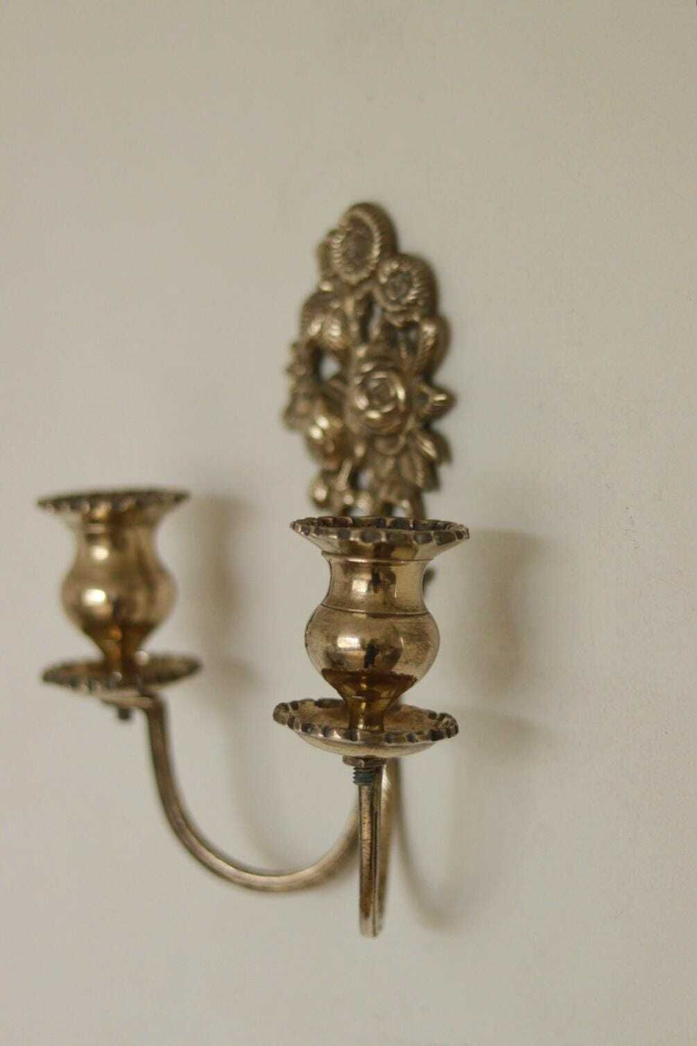 photo buy Pair Of Antique Swedish  Brass Sconces