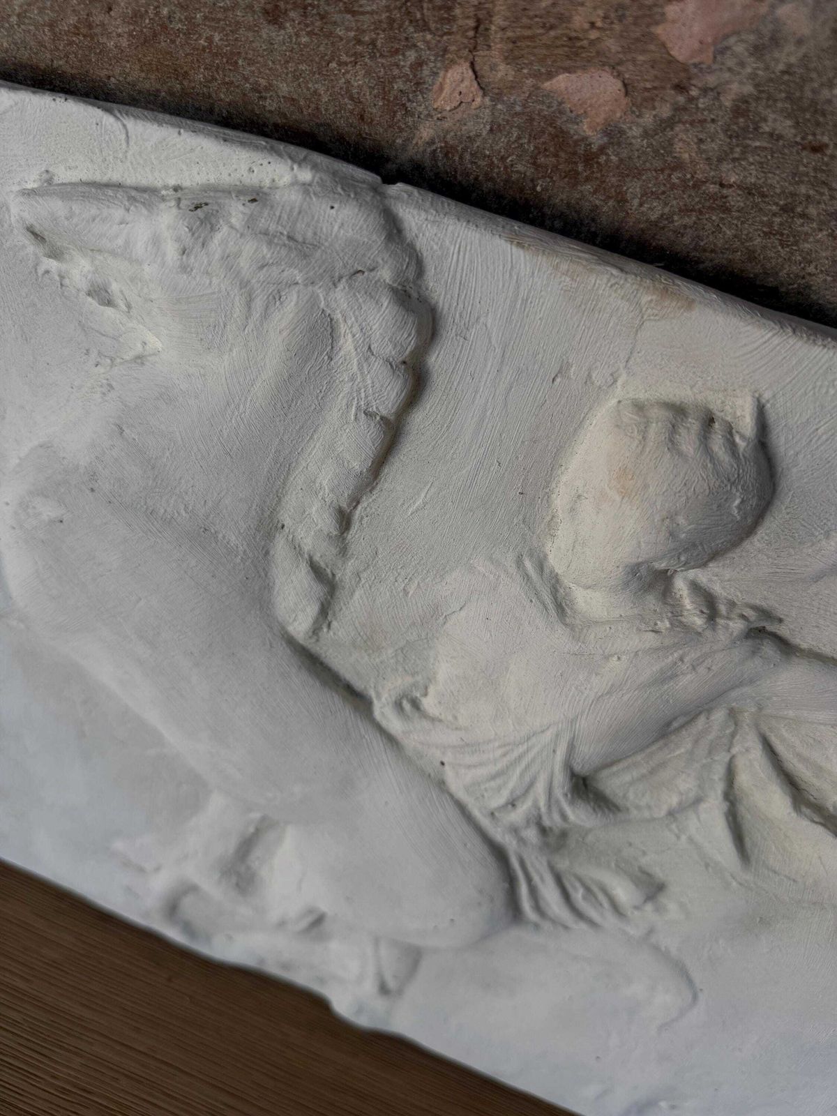 Pair Of Parthenon Frieze Plaster Reliefs photo vintage