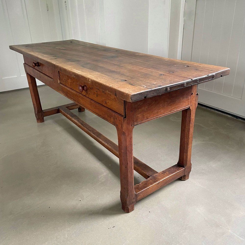 Antique Wooden Farmhouse Table 1800s photo for sale