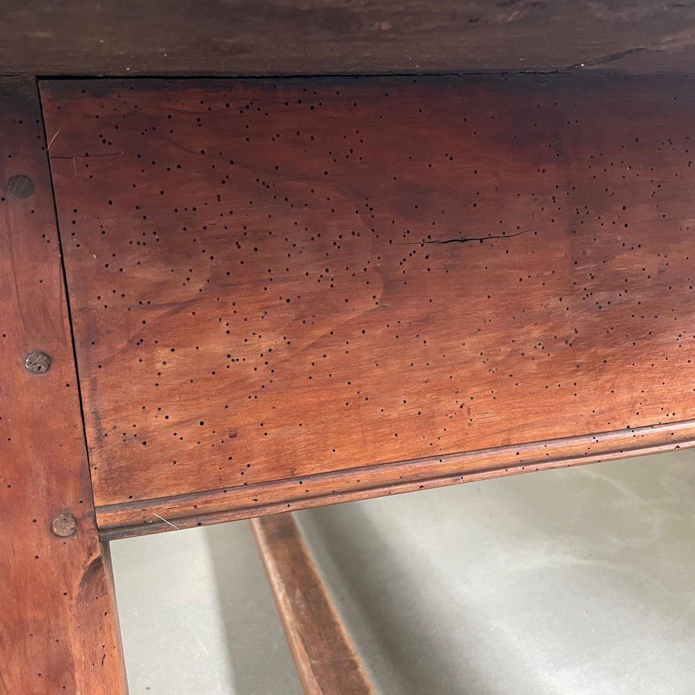 Antique Wooden Farmhouse Table 1800s photo vintage