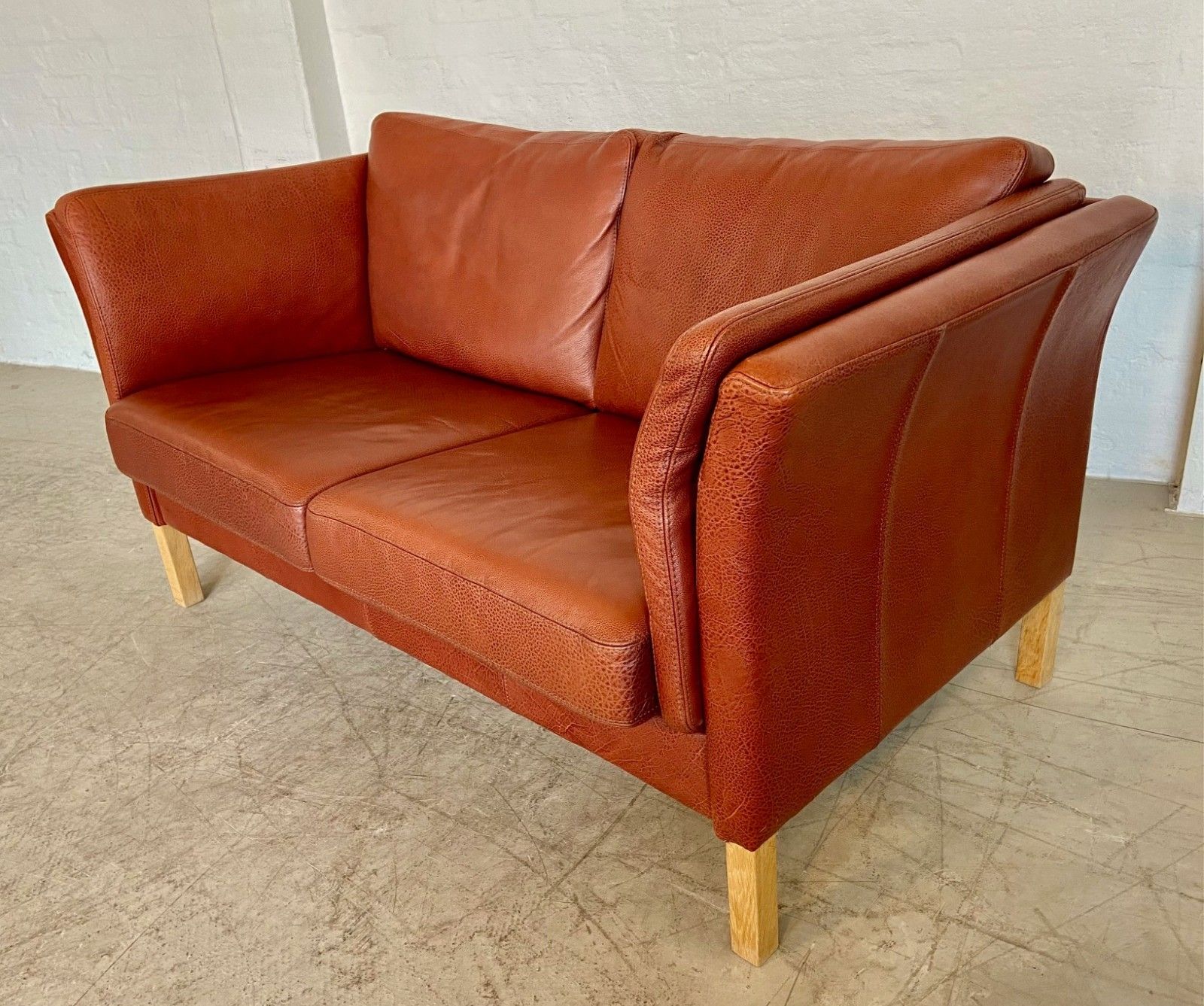 Vintage Danish Retro  Skalma  2 Person Sofa In Cognac Leather photo 1195.0