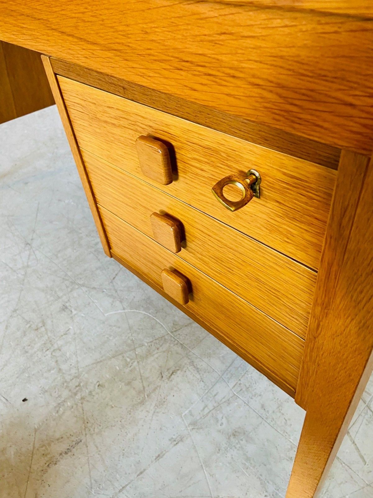 1495.0 Vintage Mid  Century Retro Danish  Oak Desk By Domino Møbler  1960,S photo