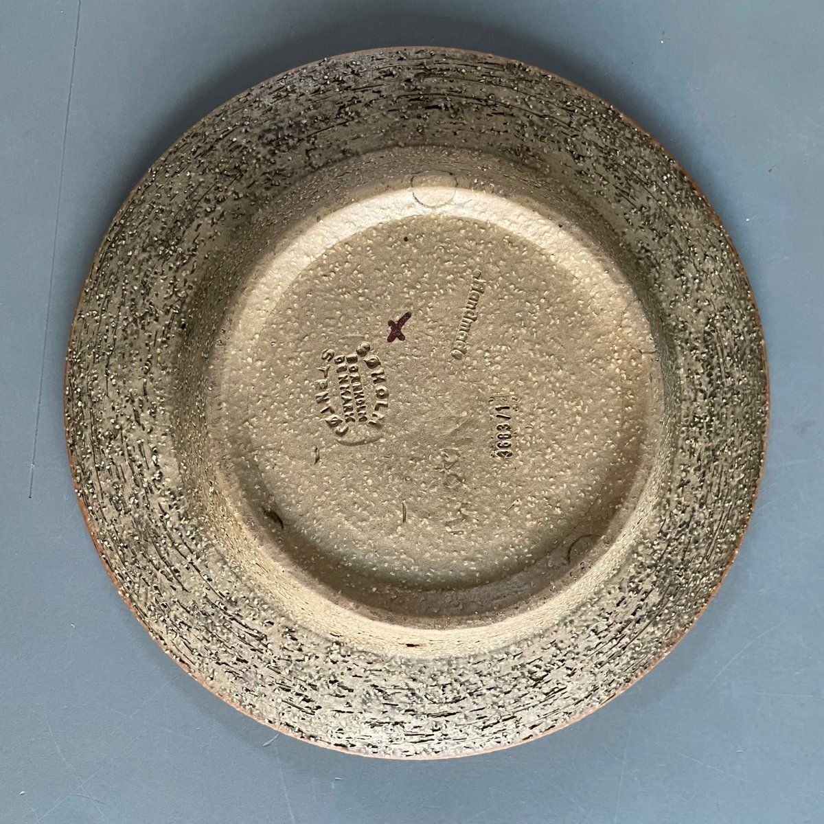 173.0 Stoneware Plates By Noomi Backhausen For Soholm Stentoj, 1970s, Set Of 2 photo