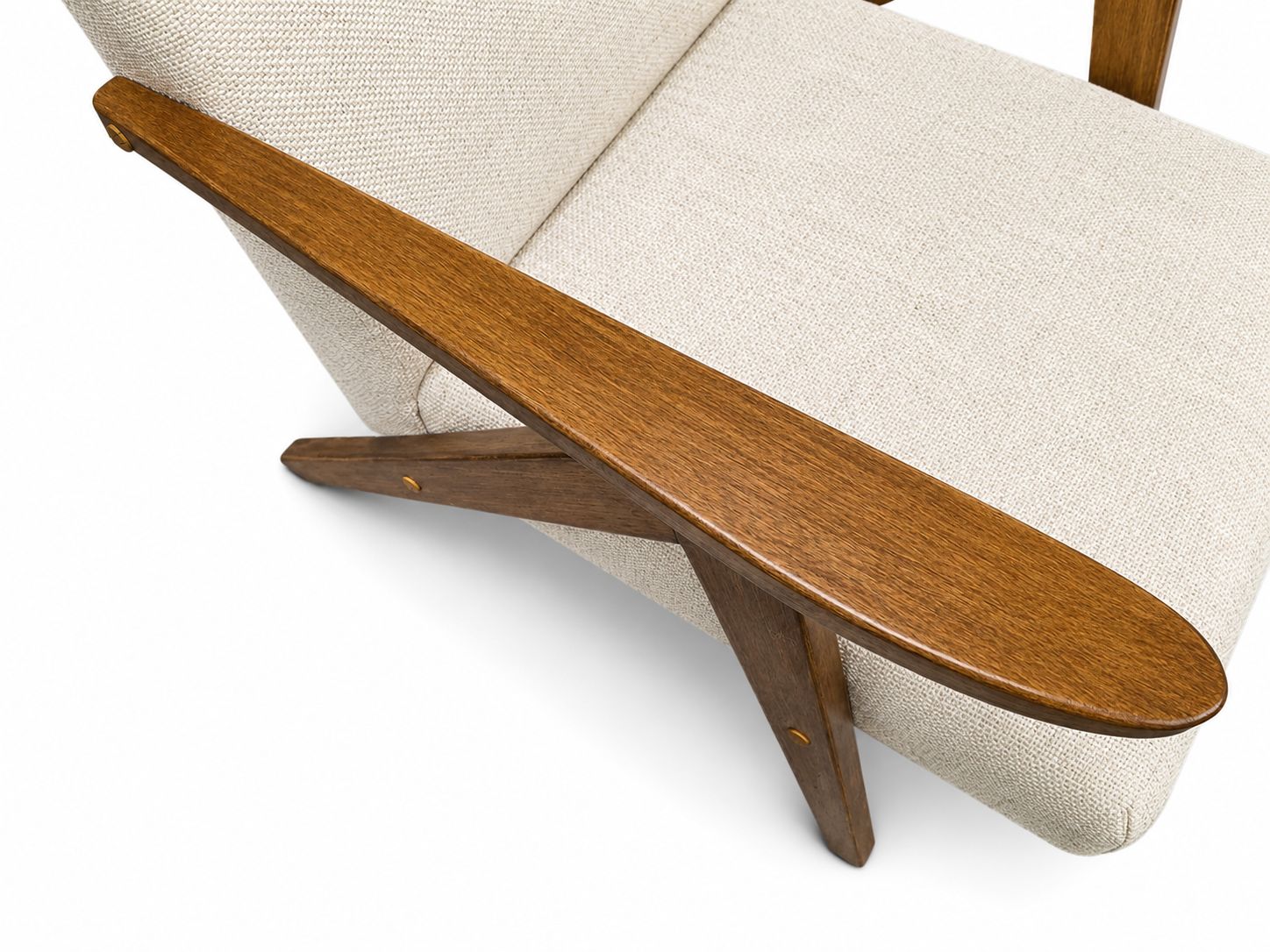 Set Of Two   Mid Century Easy Chairs Model B   310 Var In Ivory photo buy