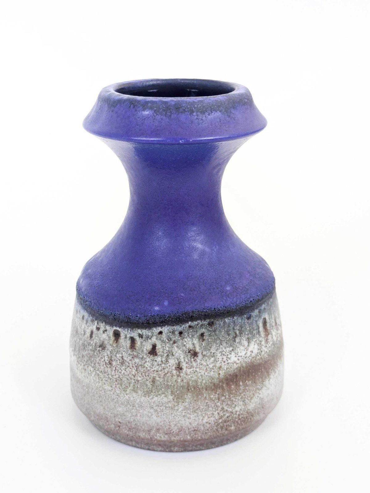 photo for sale Steuler West Germany Klein Blue Handle Vase Fat Lava Mcm Wgp Cari Zalloni Style