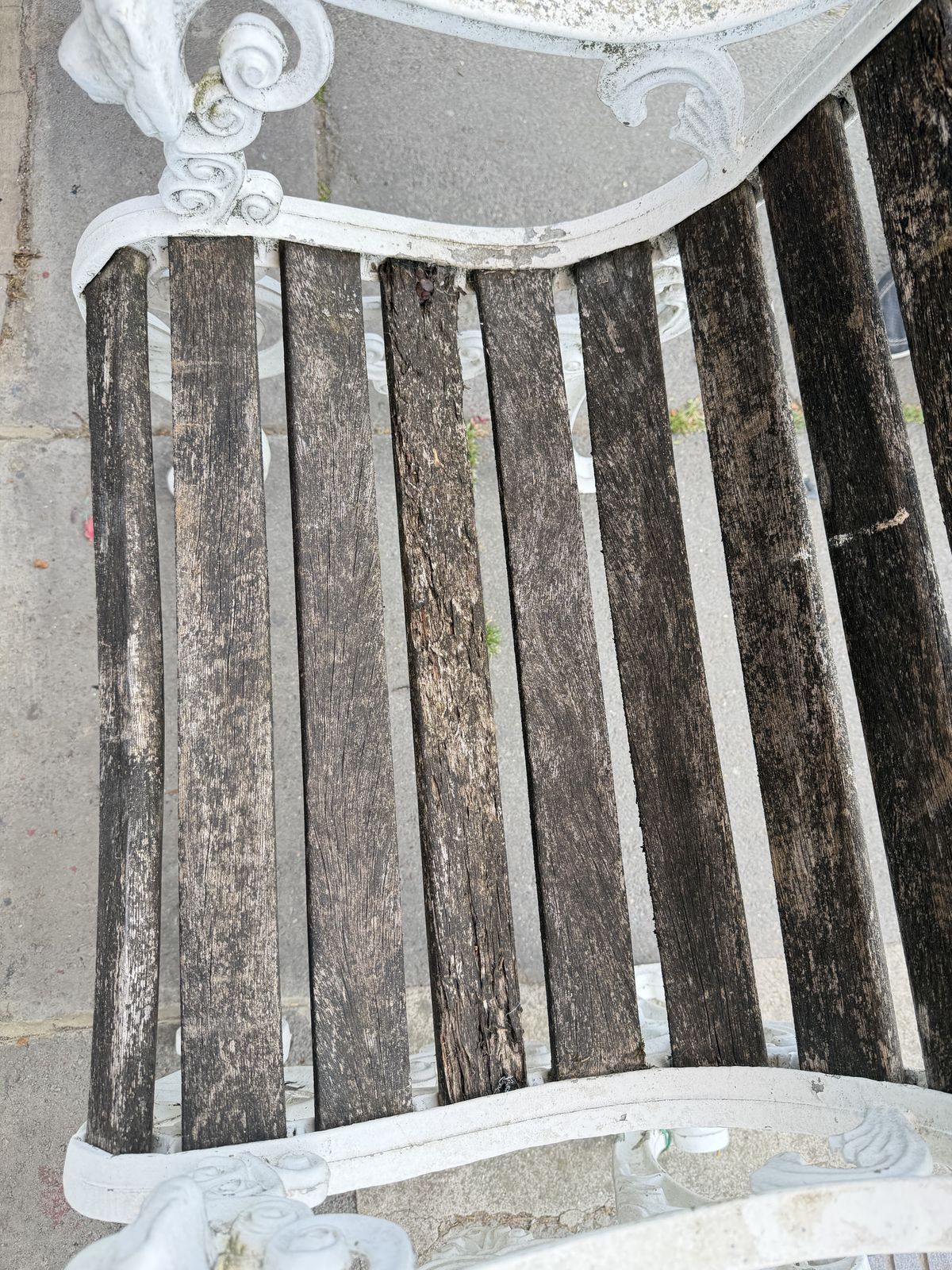 photo buy Pair Of Cast Iron And Hardwood Garden Armchairs, C.1930–1950