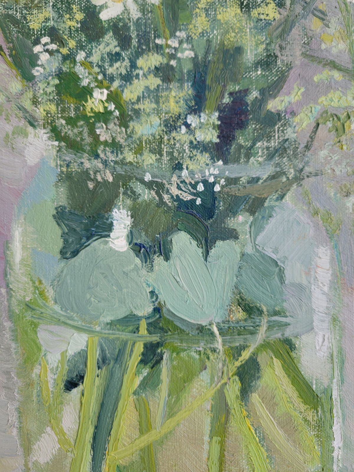 Summer Flowers & Lemon Original Framed Swedish Oil Floral Study photo Art
