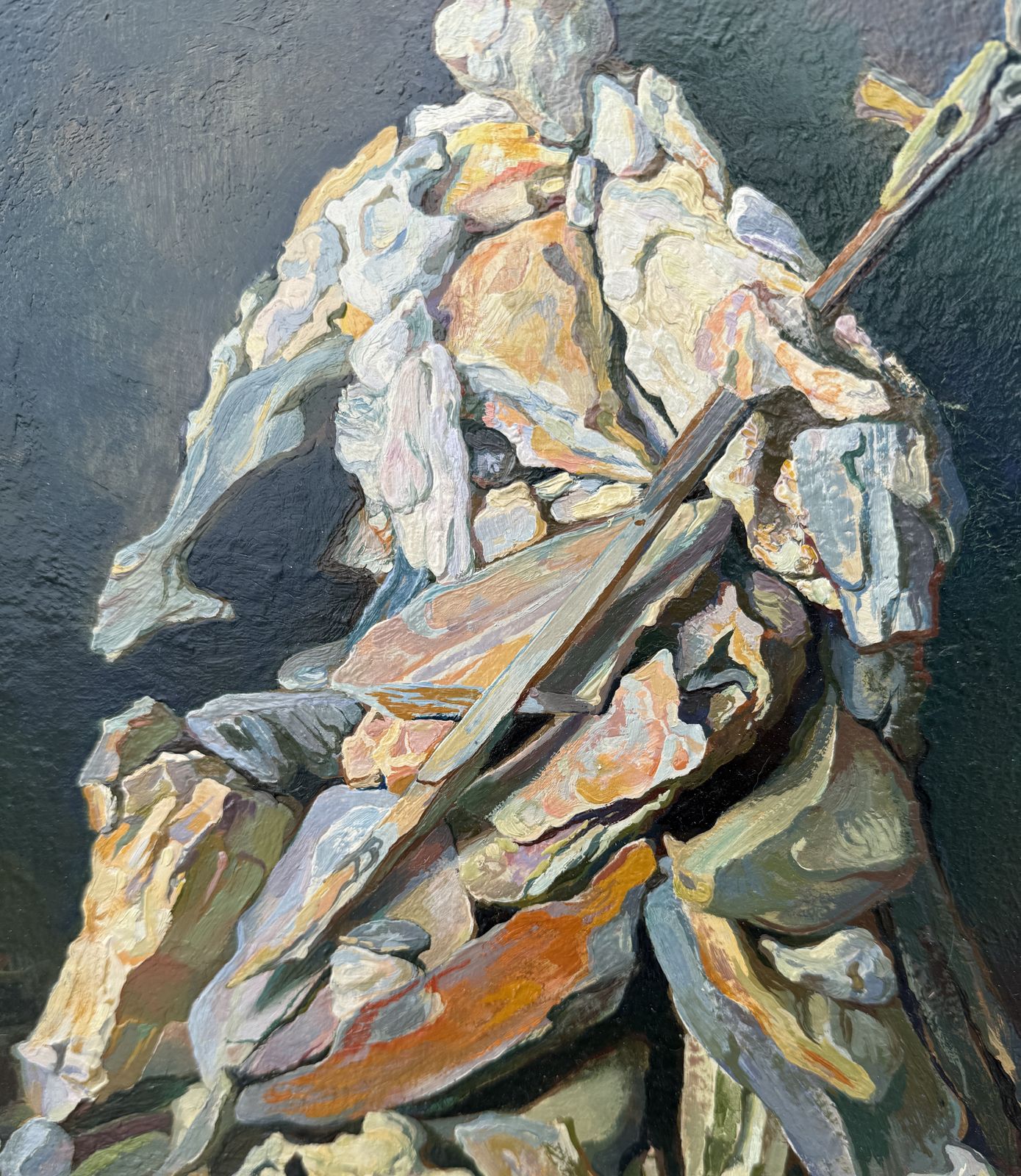 Antoni Pitxot Surrealist Mineral Still Life With Dalinian Organic Forms And Textured Surface 1986 photo vinterior