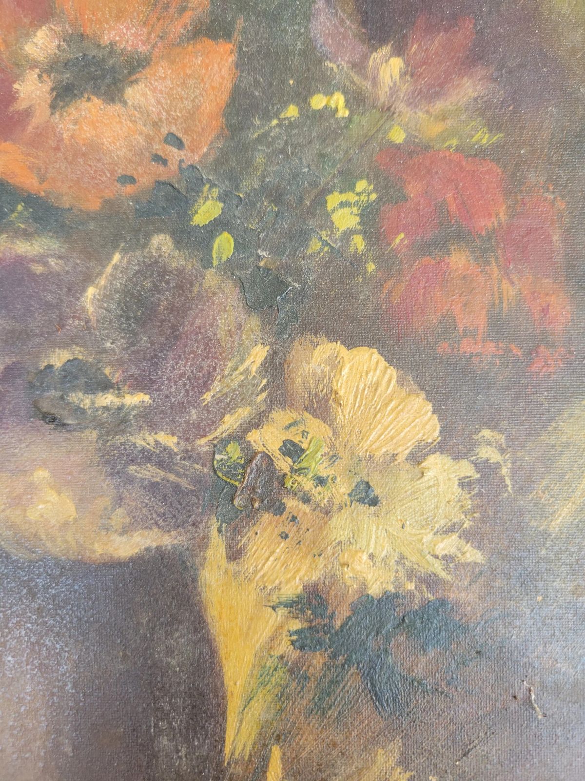 Art French Anemones  Original Framed French Floral Still Life photo