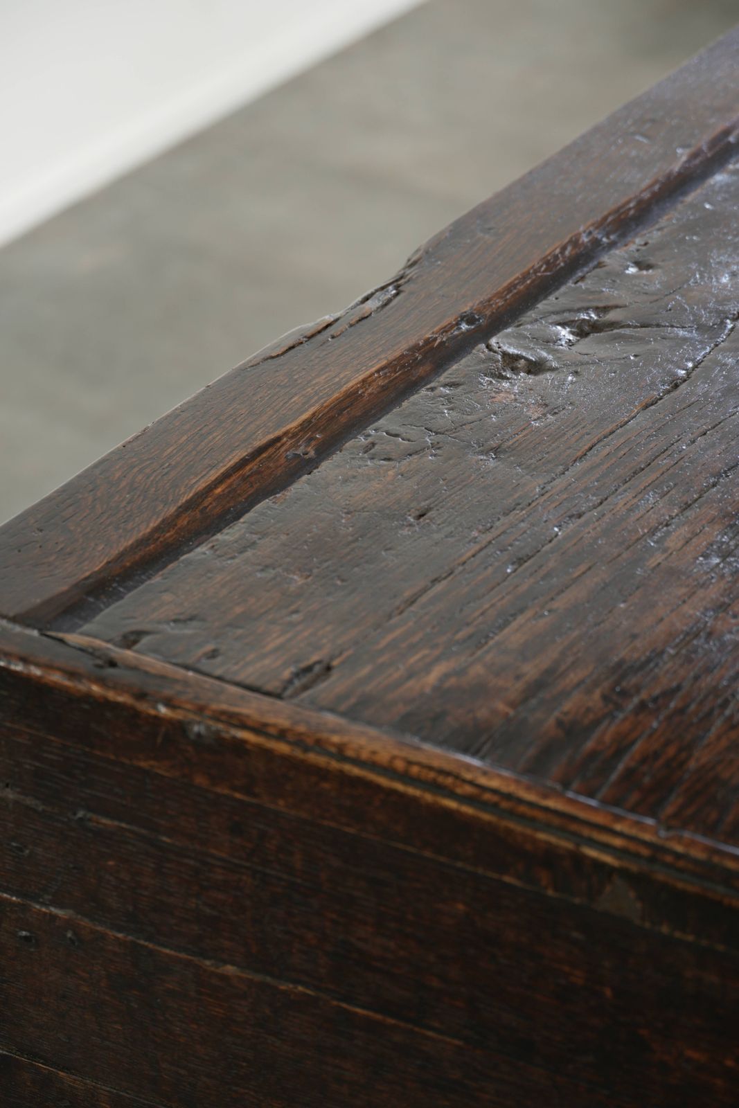 2924.0 Beautiful Antique English Oak Sideboard With Three Drawers From The Late 17th/Early 18th Century With A Lovely Appearance. photo