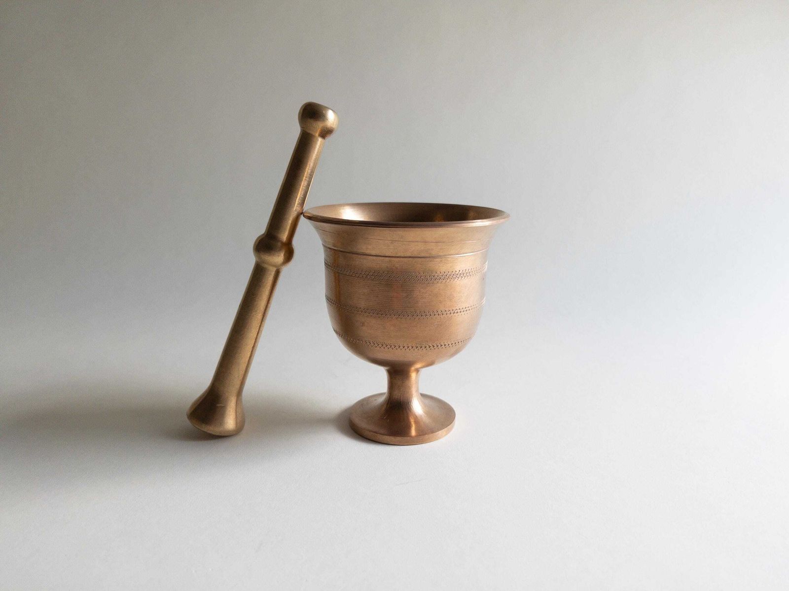 Vintage Footed Brass Mortar And Pestle, Apothecary Pill Crusher, Herb Grinder