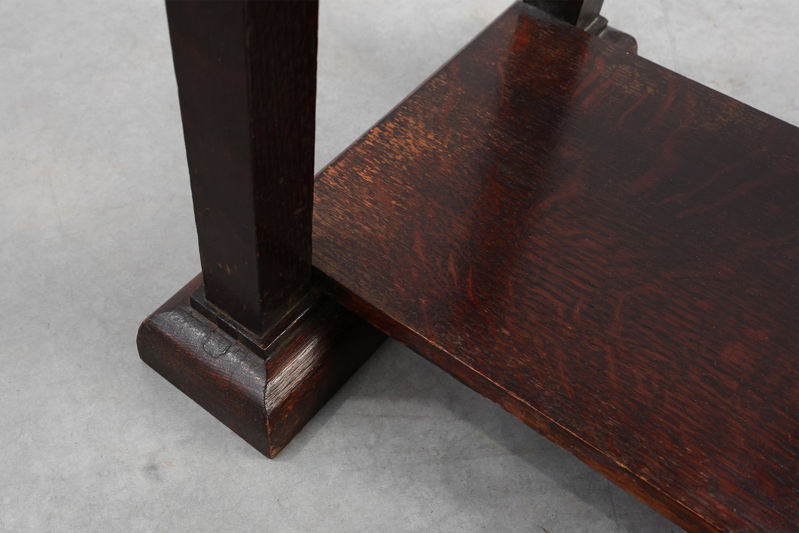 photo furniture Art Deco Dark Oak Pedestal, Belgium, 1920s