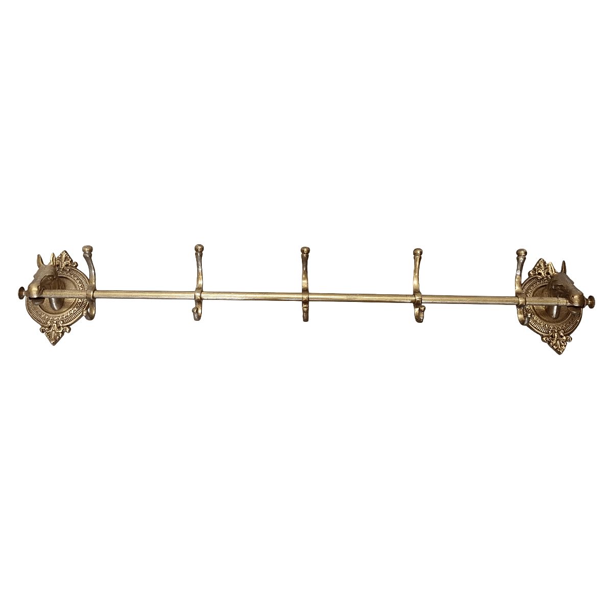 Messing kapstok met paardenhoofden, 1950/60s photo furniture