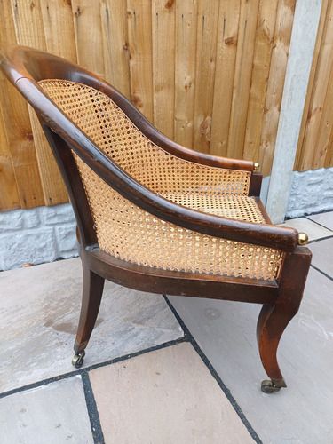 Regency Period Oak Bergere Library Chair Or Bedroom Chair Attributed To Gillows photo 1282.0