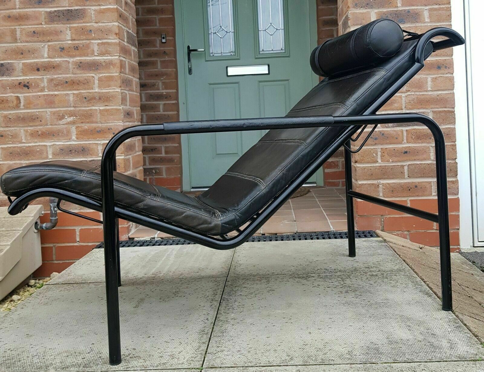 Rare Vintage Zanotta Leather Genni Lounge Chair Gabriele Mucchi With Footstool photo Furniture