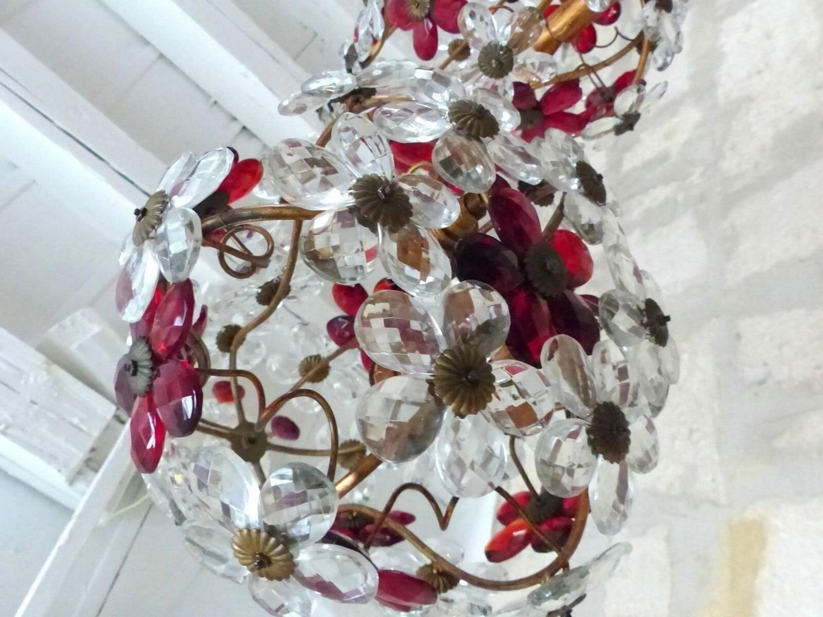 Pair Of Pretty Teardrop Shape Chandeliers By Maison Bagués Of Paris photo vinterior