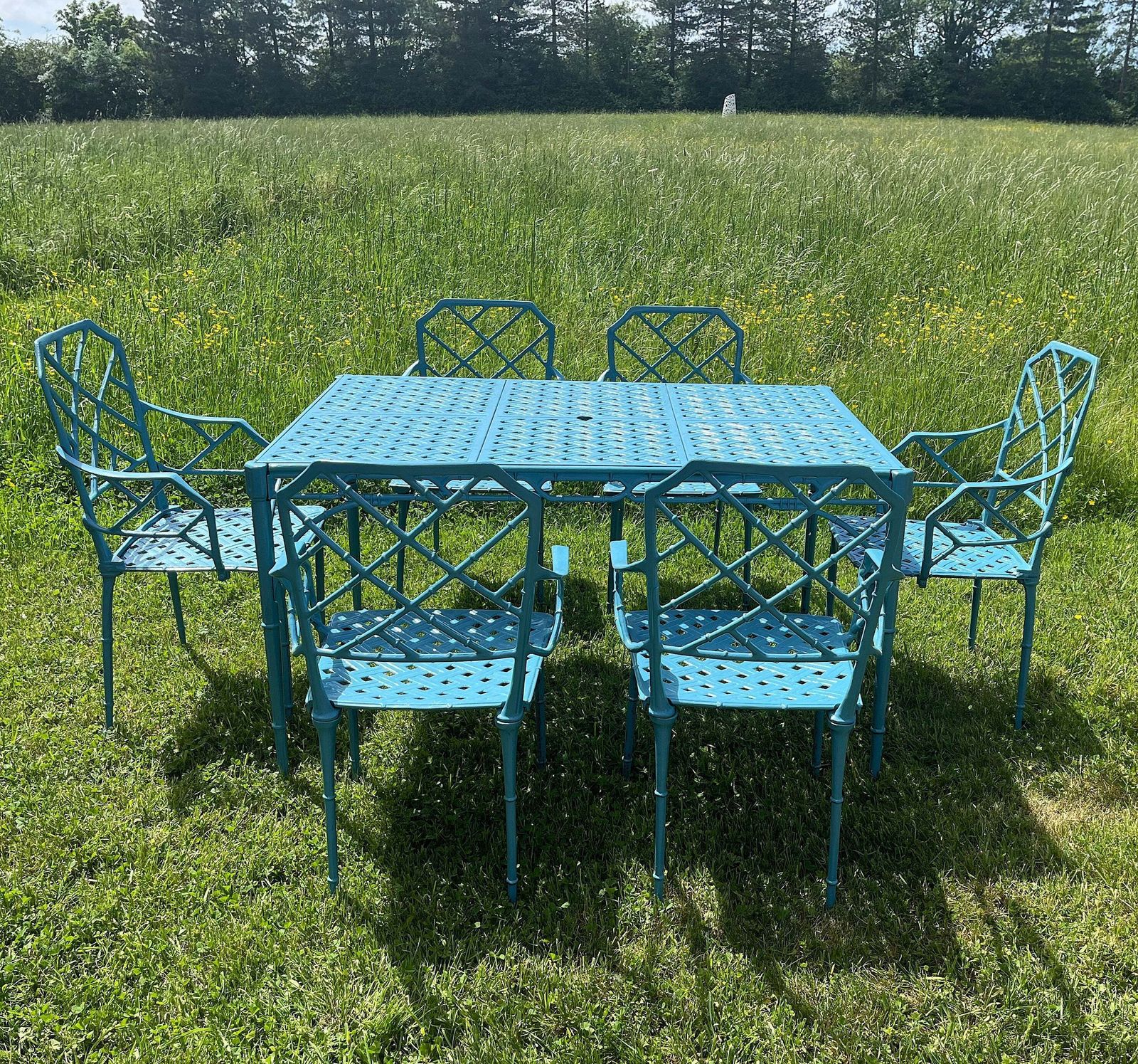 Mid Century   Faux Bamboo Garden Set photo Garden Furniture