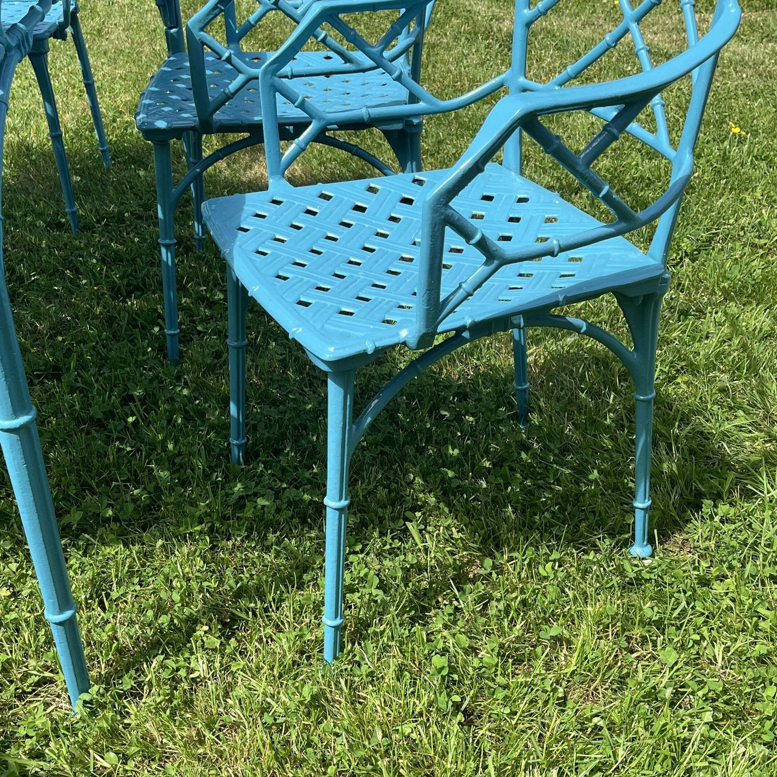 photo furniture Mid Century   Faux Bamboo Garden Set