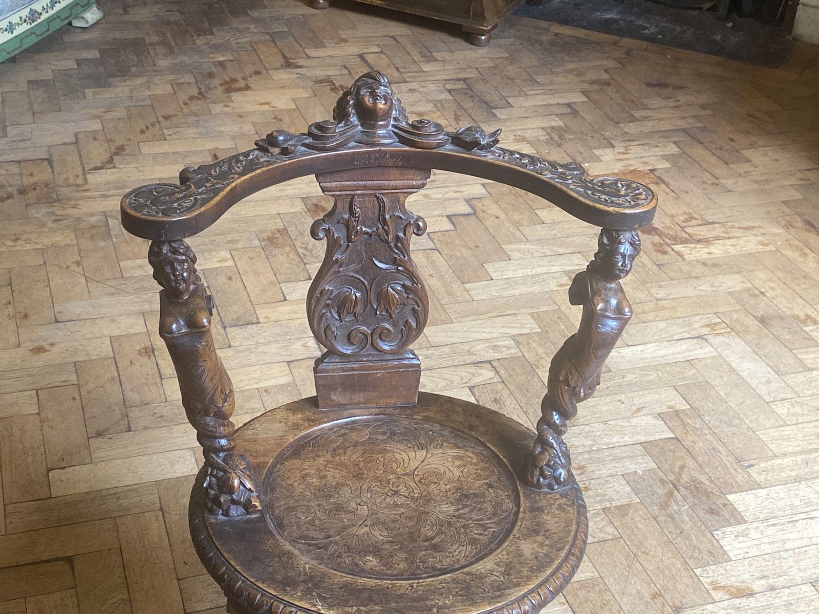 Magnificent Andrea Brustolon Style Chair Italian Baroque photo 800.0